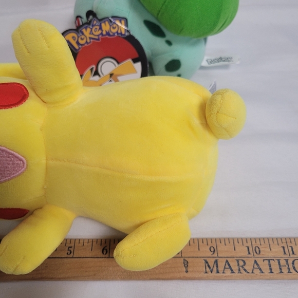 Pokemon Pikachu & Bulbasaur Plush Stuffed Toy Lot - Picture 9 of 10